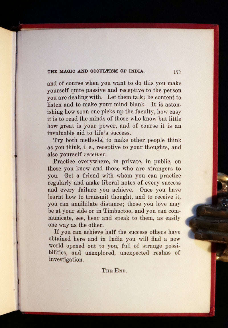 1909 Scarce Book -The Mystic Test Book of the Hindu Occult Chambers by de Laurence. Magic and Occultism in India. Crystal Gazing.