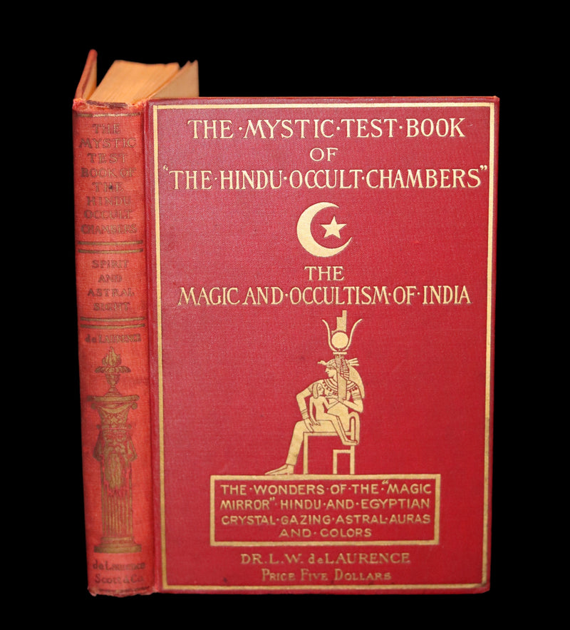 1909 Scarce Book -The Mystic Test Book of the Hindu Occult Chambers by de Laurence. Magic and Occultism in India. Crystal Gazing.