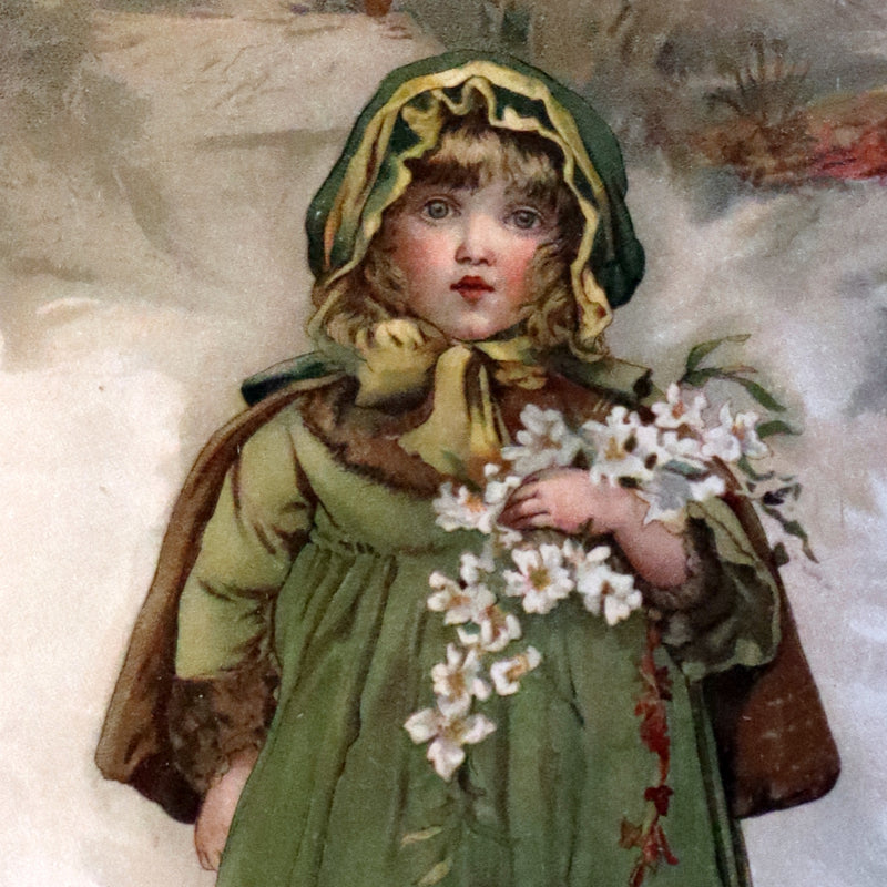 1887 Scarce Victorian Book ~ Christmas Roses illustrated by Lizzie Lawson Mack.