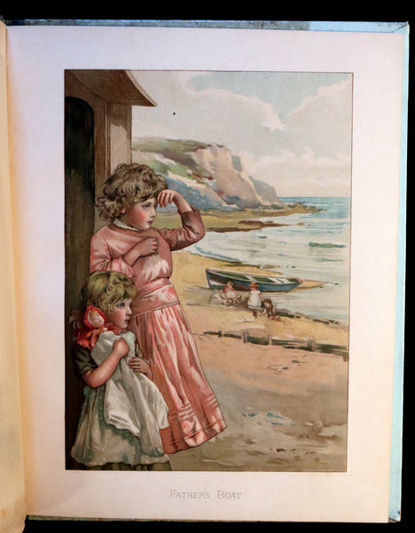 1887 Scarce Victorian Book ~ Christmas Roses illustrated by Lizzie Lawson Mack.