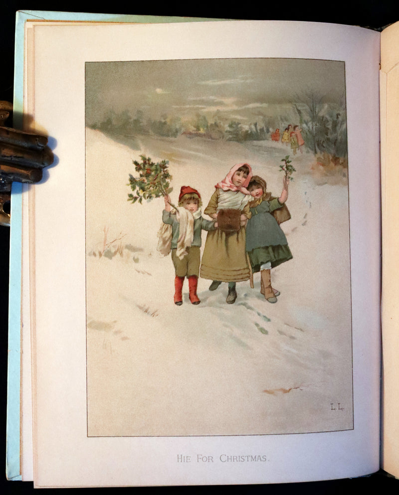 1887 Scarce Victorian Book ~ Christmas Roses illustrated by Lizzie Lawson Mack.