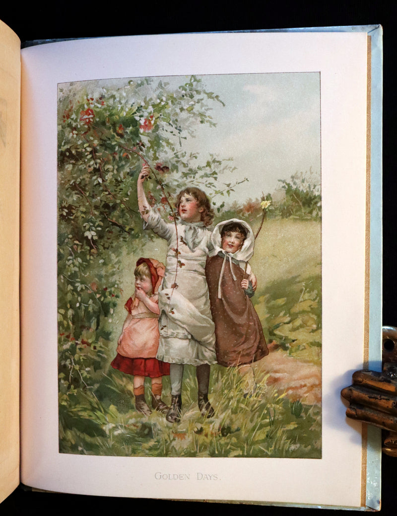 1887 Scarce Victorian Book ~ Christmas Roses illustrated by Lizzie Lawson Mack.