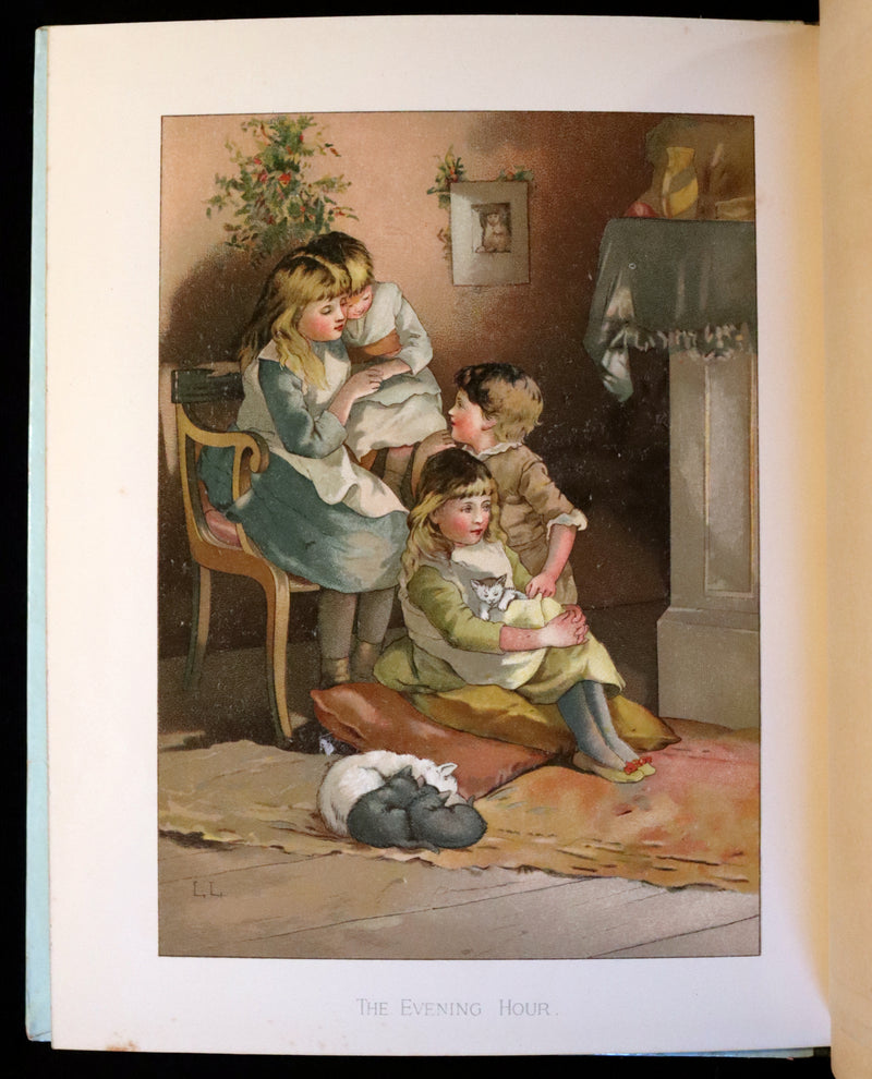 1887 Scarce Victorian Book ~ Christmas Roses illustrated by Lizzie Lawson Mack.