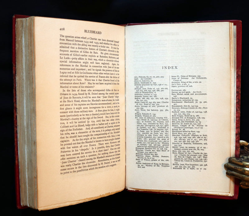 1902 First Edition Bayntun Binding - BLUEBEARD An Account of Comorre, the Cursed and Gilles de Rais.