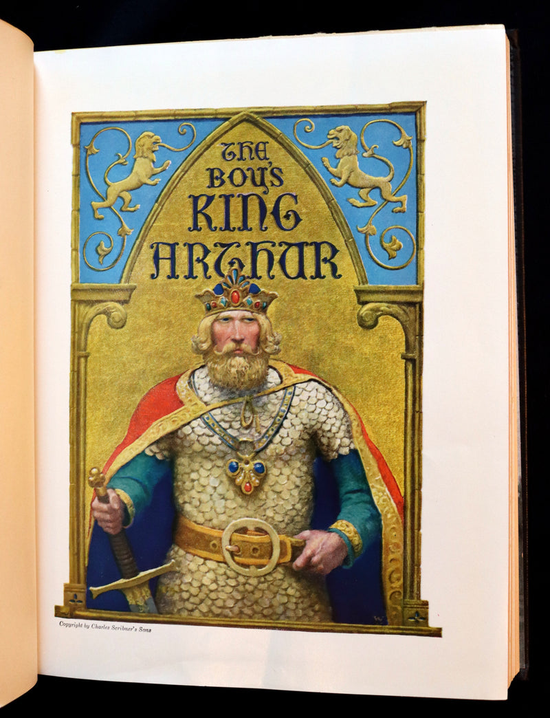 1922 Rare Book - The Boy's King Arthur and His Knights of the Round Table illustrated by N. C. Wyeth.