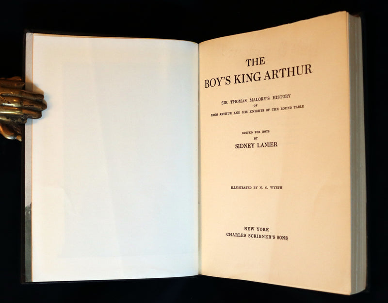 1922 Rare Book - The Boy's King Arthur and His Knights of the Round Table illustrated by N. C. Wyeth.