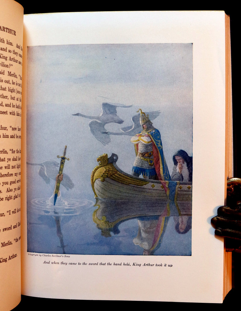 1922 Rare Book - The Boy's King Arthur and His Knights of the Round Table illustrated by N. C. Wyeth.