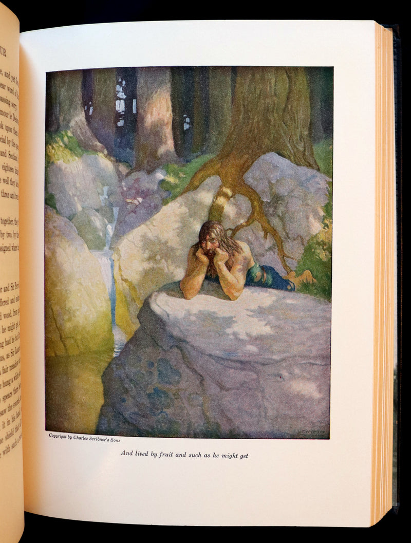 1922 Rare Book - The Boy's King Arthur and His Knights of the Round Table illustrated by N. C. Wyeth.