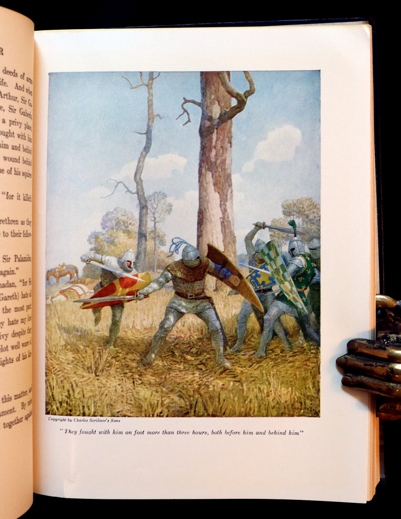 1922 Rare Book - The Boy's King Arthur and His Knights of the Round Table illustrated by N. C. Wyeth.