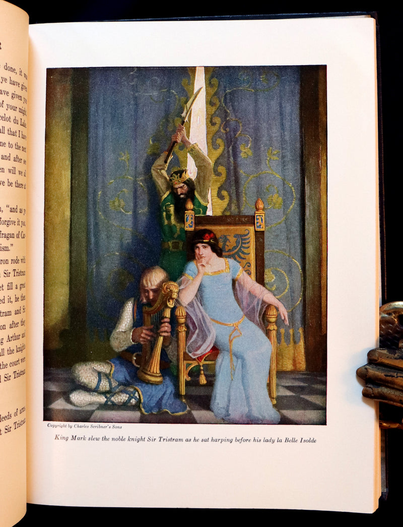 1922 Rare Book - The Boy's King Arthur and His Knights of the Round Table illustrated by N. C. Wyeth.