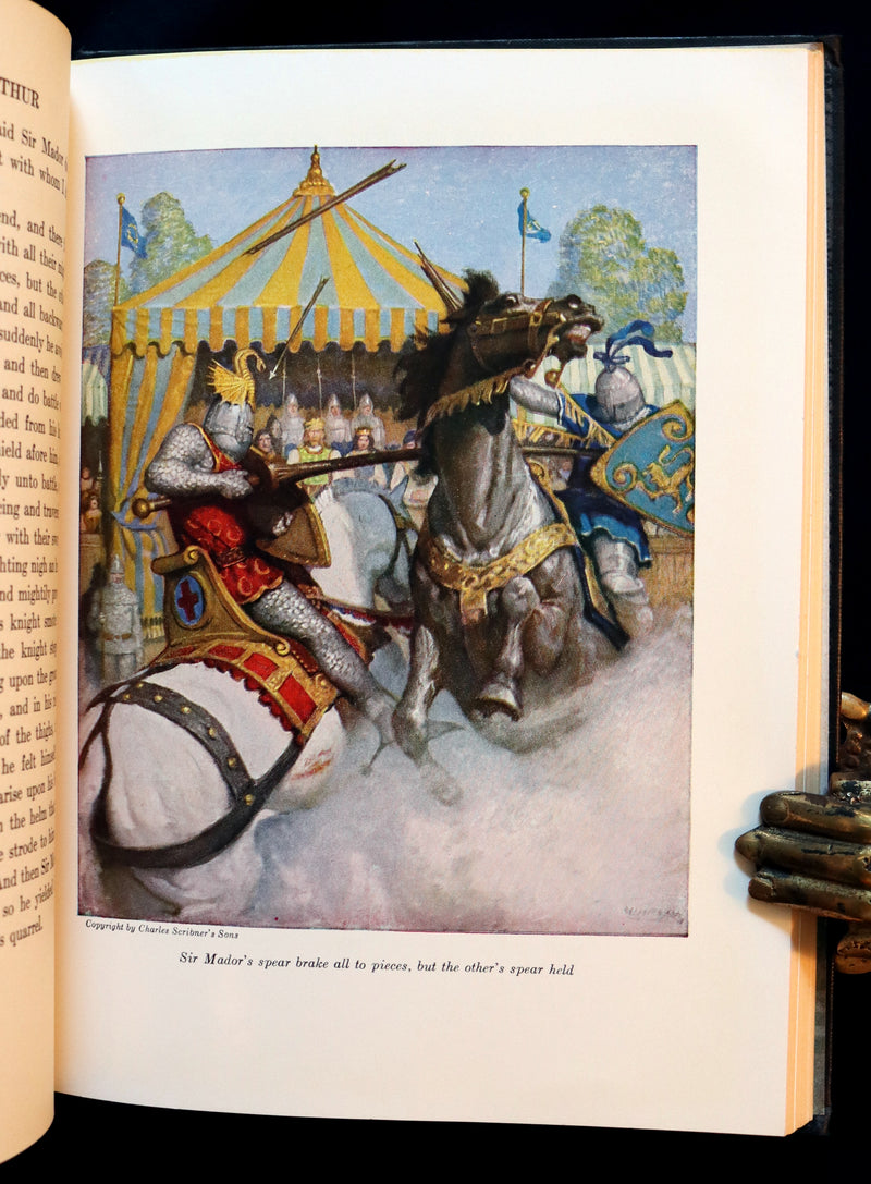 1922 Rare Book - The Boy's King Arthur and His Knights of the Round Table illustrated by N. C. Wyeth.
