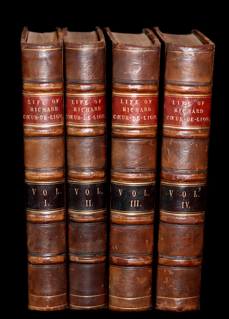 1841 Rare book set First Edition ~ A History of the Life of RICHARD COEUR-DE-LION King of England.