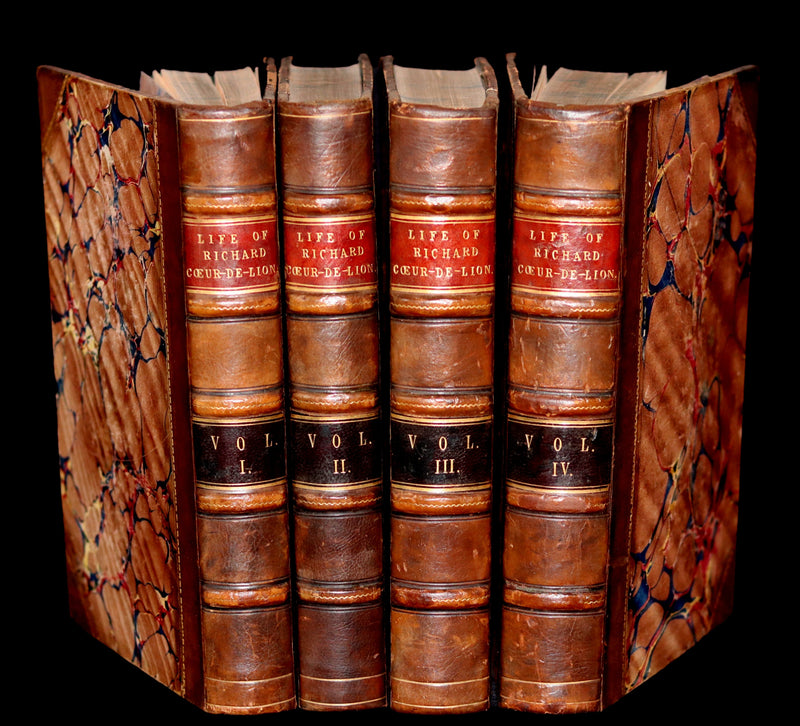 1841 Rare book set First Edition ~ A History of the Life of RICHARD COEUR-DE-LION King of England.