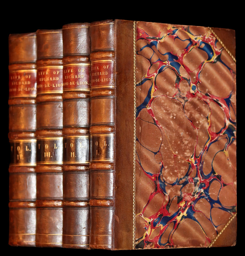 1841 Rare book set First Edition ~ A History of the Life of RICHARD COEUR-DE-LION King of England.