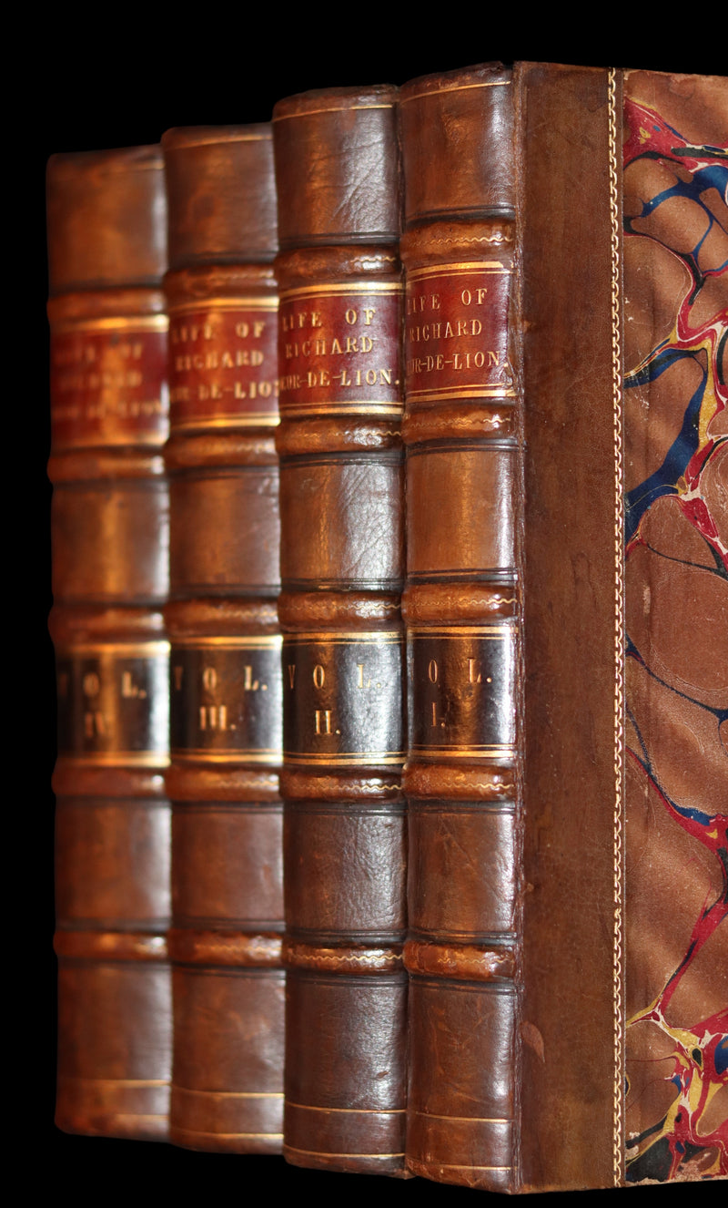 1841 Rare book set First Edition ~ A History of the Life of RICHARD COEUR-DE-LION King of England.