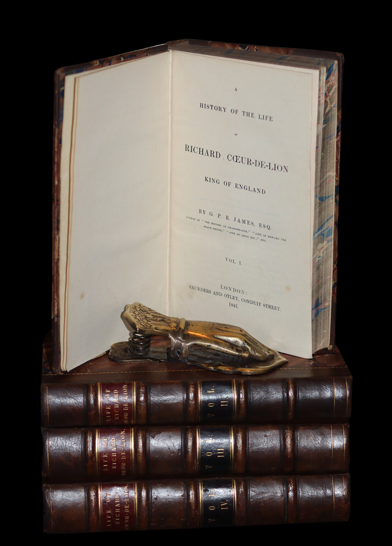1841 Rare book set First Edition ~ A History of the Life of RICHARD COEUR-DE-LION King of England.