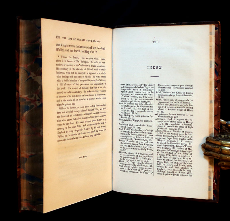 1841 Rare book set First Edition ~ A History of the Life of RICHARD COEUR-DE-LION King of England.