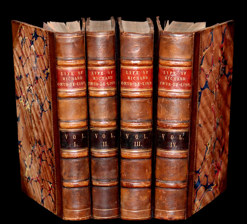 1841 Rare book set First Edition ~ A History of the Life of RICHARD COEUR-DE-LION King of England.