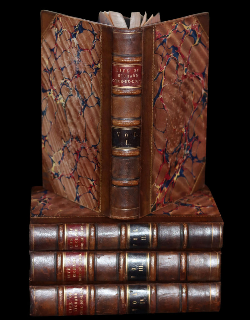 1841 Rare book set First Edition ~ A History of the Life of RICHARD COEUR-DE-LION King of England.