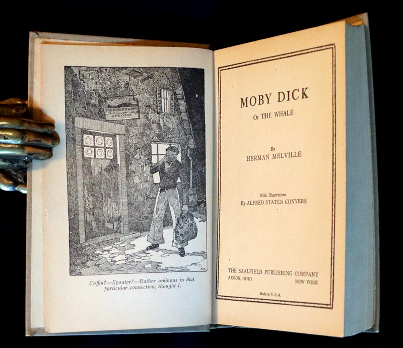 1931 Rare Book - Moby Dick or The Whale by Herman Melville illustrated by Alfred Staten Conyers.