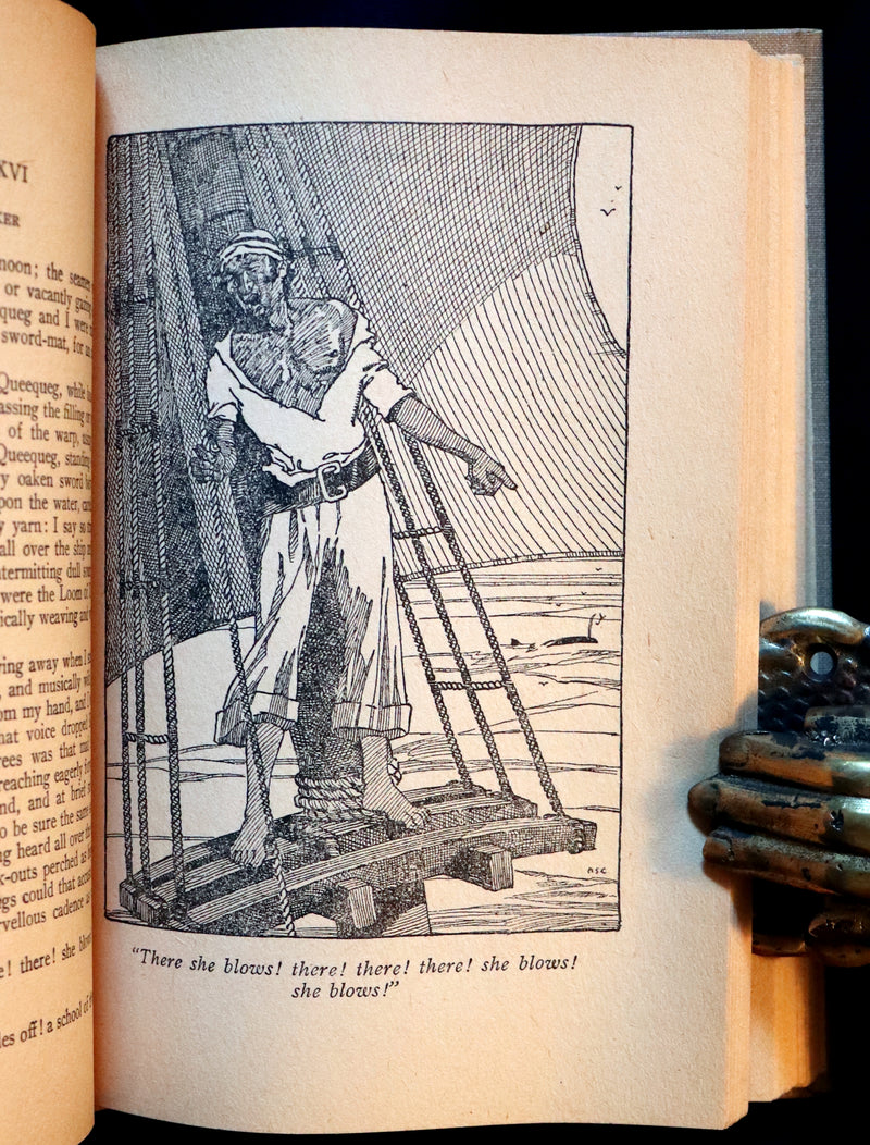 1931 Rare Book - Moby Dick or The Whale by Herman Melville illustrated by Alfred Staten Conyers.