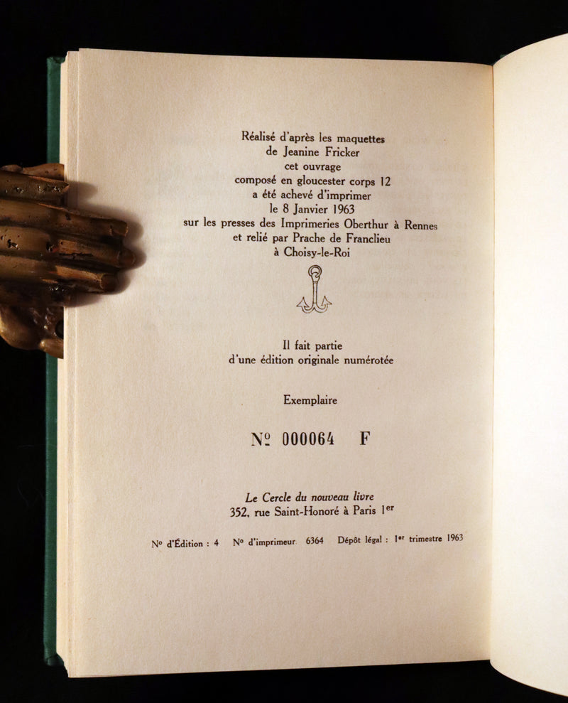 1963 Rare First Limited Edition #64 - La Planete des Singes (The Planet of the Apes) by Pierre Boulle.