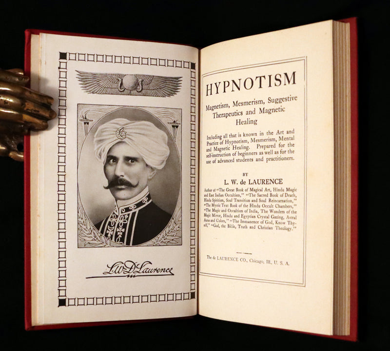 1916 Scarce Book - HYPNOTISM, Magnetism, Mesmerism & Magnetic Healing by de Laurence.