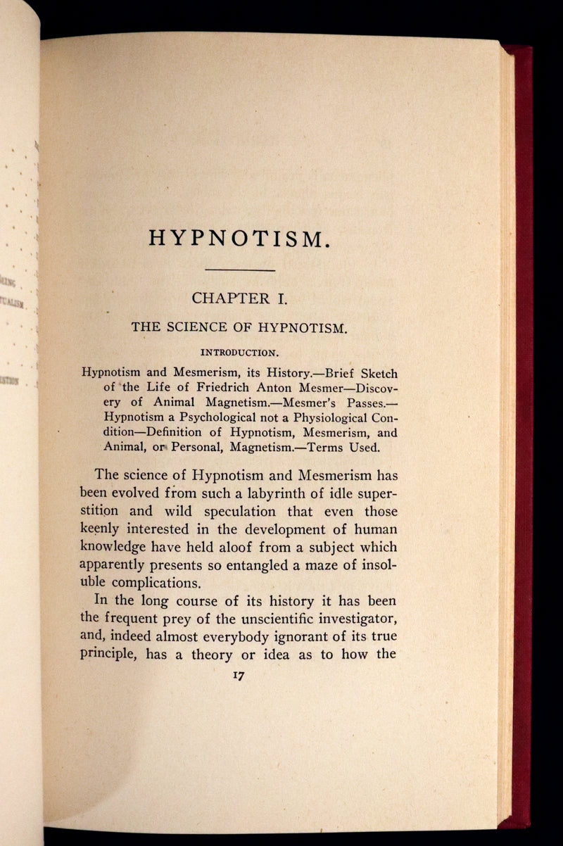 1916 Scarce Book - HYPNOTISM, Magnetism, Mesmerism & Magnetic Healing by de Laurence.