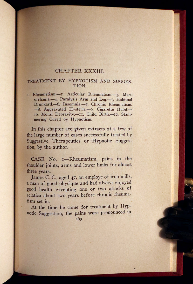 1916 Scarce Book - HYPNOTISM, Magnetism, Mesmerism & Magnetic Healing by de Laurence.