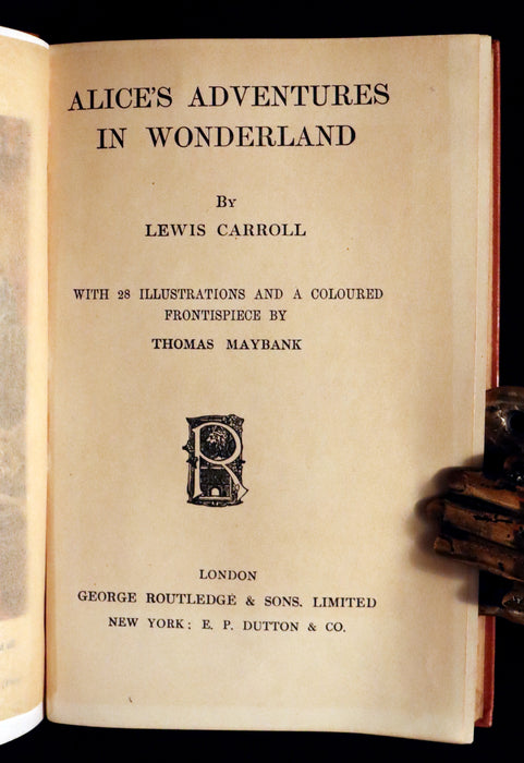 1907 Scarce Book - ALICE's Adventures in Wonderland illustrated by Thomas Maybank.