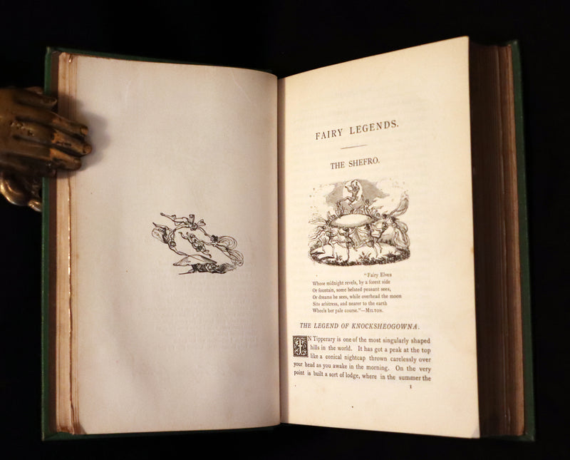 1870 Scarce Book ~ Fairy Legends and Traditions of the South of Ireland by Thomas Crofton Croker.