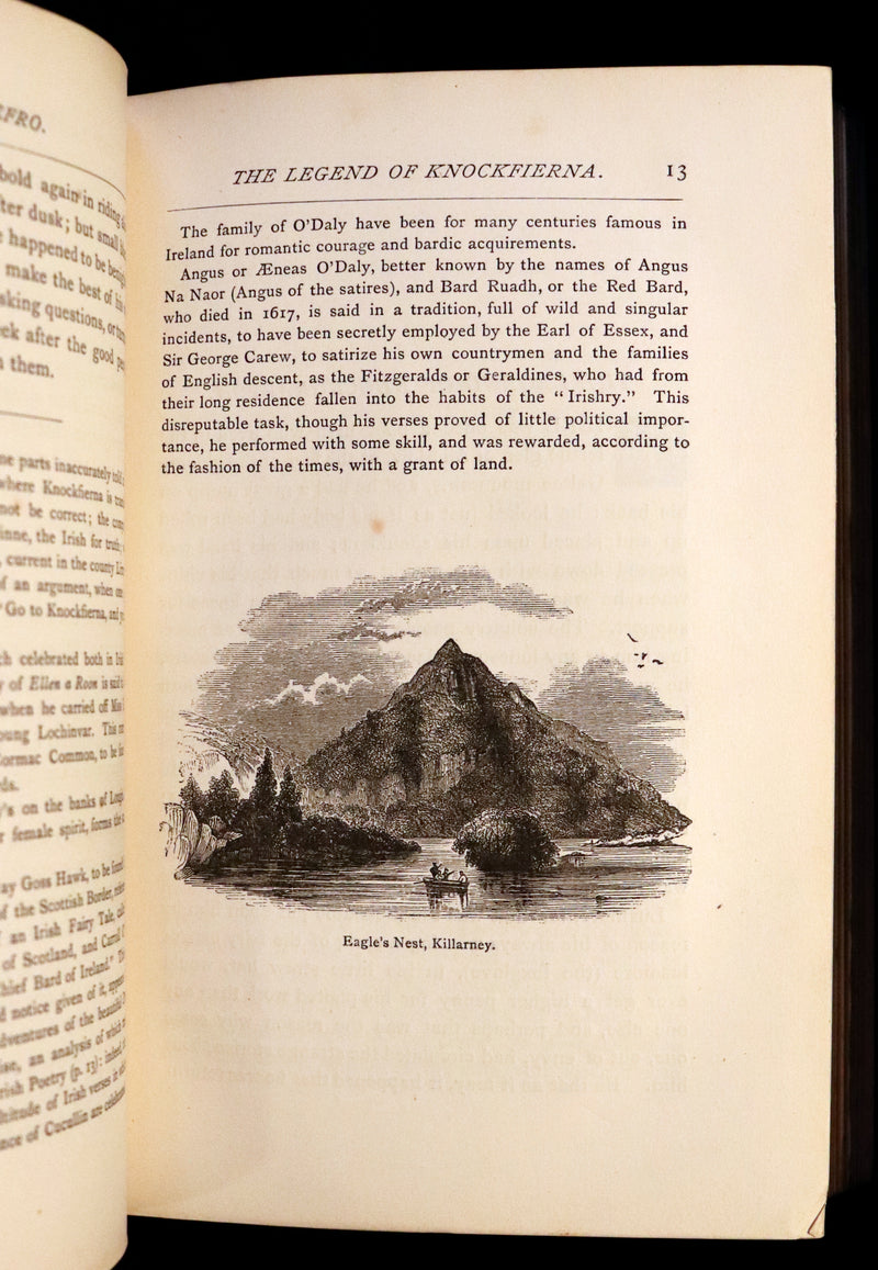 1870 Scarce Book ~ Fairy Legends and Traditions of the South of Ireland by Thomas Crofton Croker.