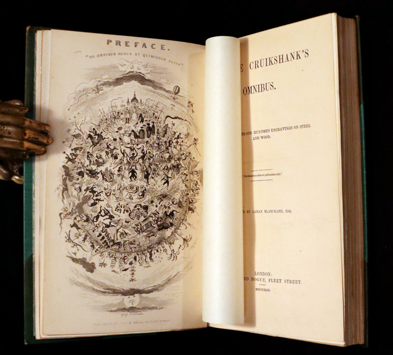 1842 Rare First Edition - George Cruikshank's Omnibus illustrated with 100 Engravings.