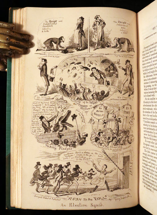 1842 Rare First Edition - George Cruikshank's Omnibus illustrated with 100 Engravings.