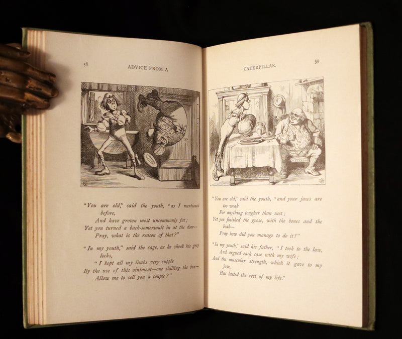 1912 Rare Book - Alice's Adventures in Wonderland by Lewis Carroll illustrated by John Tenniel.