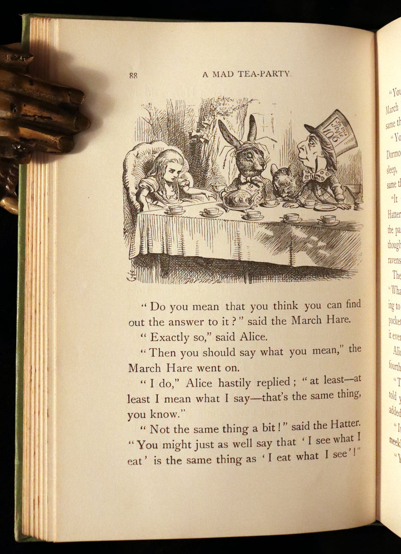 1912 Rare Book - Alice's Adventures in Wonderland by Lewis Carroll illustrated by John Tenniel.