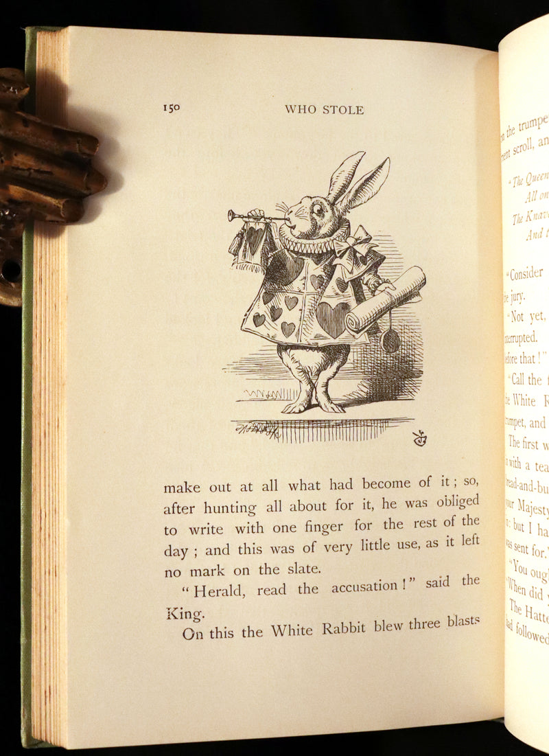 1912 Rare Book - Alice's Adventures in Wonderland by Lewis Carroll illustrated by John Tenniel.