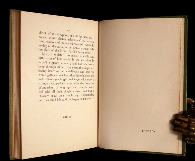 1912 Rare Book - Alice's Adventures in Wonderland by Lewis Carroll illustrated by John Tenniel.