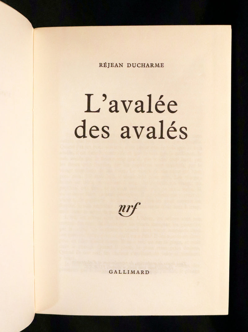 1966 Rare First Edition French Book - L'Avalée des avalés (The Swallower Swallowed) by Réjean Ducharme.