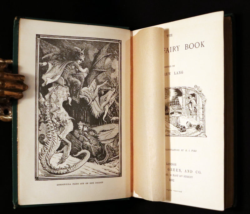 1892 Rare First Edition - The GREEN FAIRY BOOK by Andrew Lang Illustrated by H. J. FORD.