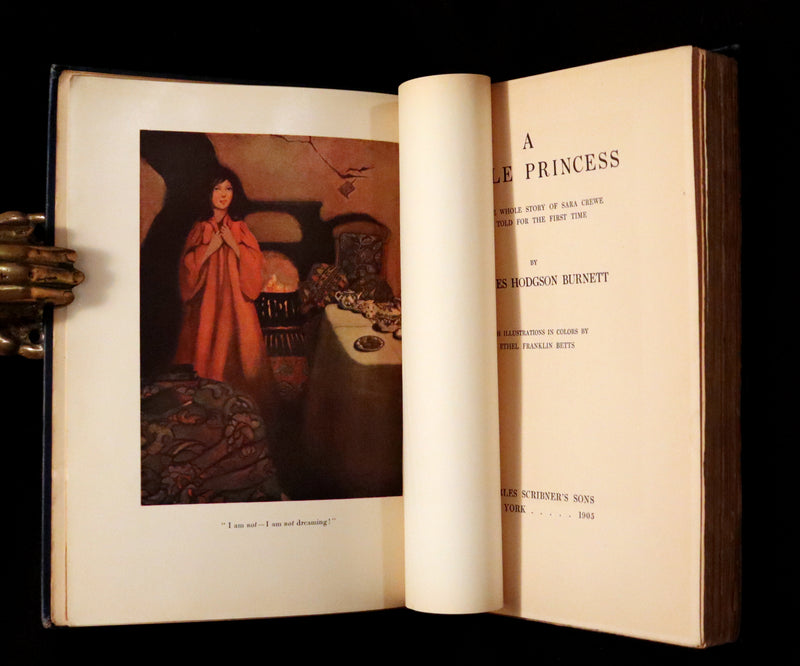 1905 Scarce First Edition - A LITTLE PRINCESS by Frances Hodgson Burnett illustrated by Ethel Franklin Betts Bains.