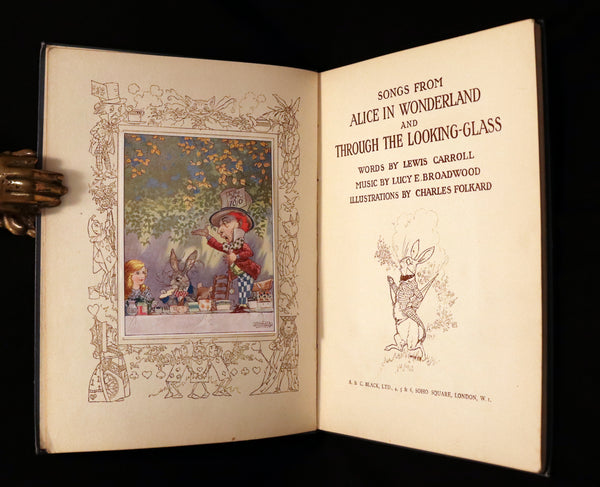 1921 Scarce 1stED - Songs from Alice in Wonderland & Through the Looking-Glass Illustrated by Charles Folkard.