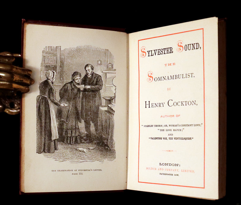 1888 Rare Victorian Book - Sylvester Sound the SOMNAMBULIST by Henry Cockton.