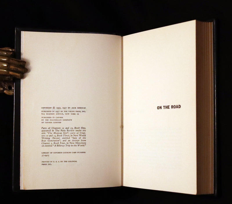 1957 First Edition First Printing in a Beautiful Binding - ON THE ROAD by Jack KEROUAC.
