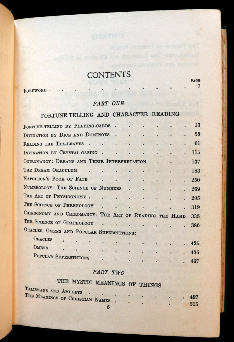 1936 Scarce Book - The Complete Book of Fortune A Comprehensive Survey Of The Occult Sciences & Other Methods Of Divination.