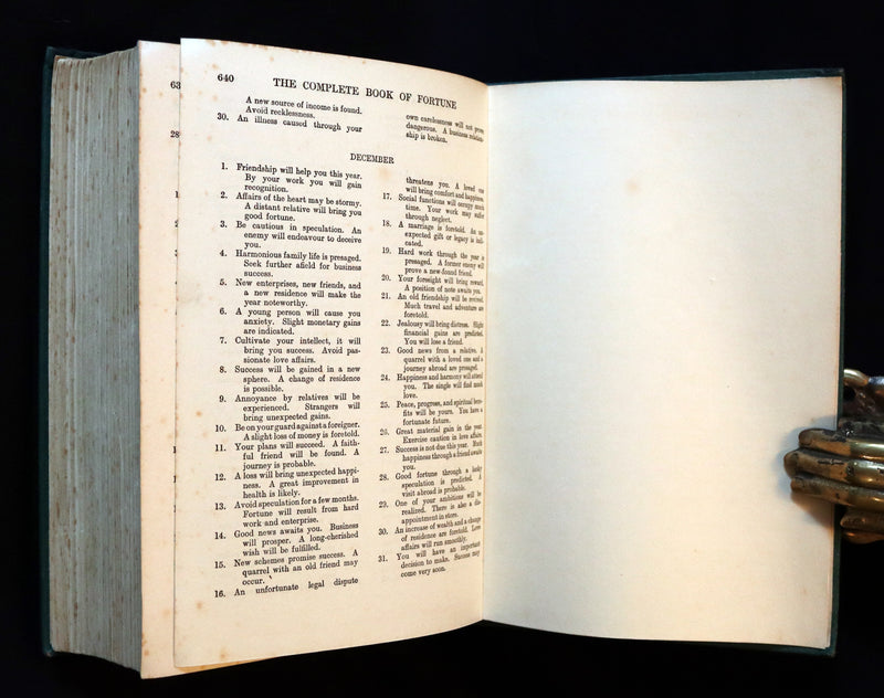 1936 Scarce Book - The Complete Book of Fortune A Comprehensive Survey Of The Occult Sciences & Other Methods Of Divination.