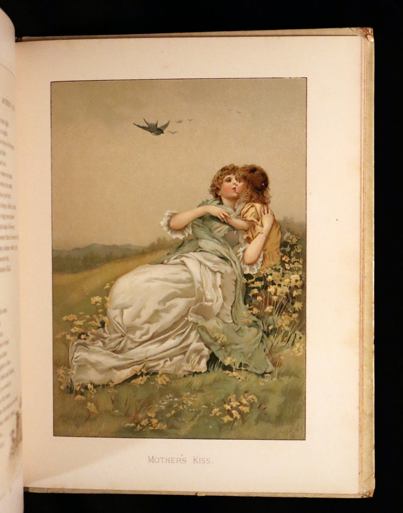 1886 Scarce Victorian Book ~ Under the Mistletoe illustrated by Lizzie Lawson Mack.