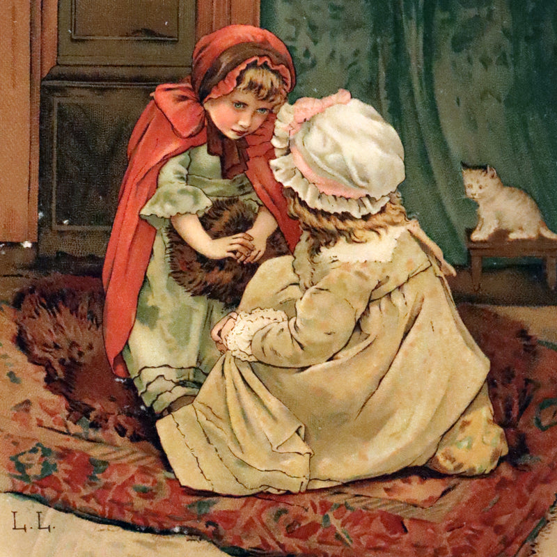 1886 Scarce Victorian Book ~ Under the Mistletoe illustrated by Lizzie Lawson Mack.