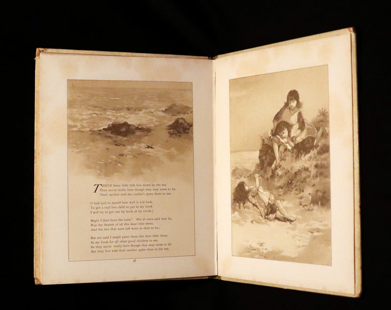 1886 Scarce Victorian Book ~ Under the Mistletoe illustrated by Lizzie Lawson Mack.