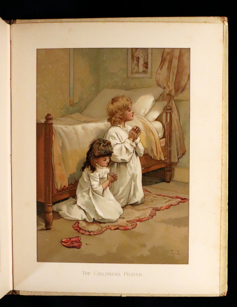 1886 Scarce Victorian Book ~ Under the Mistletoe illustrated by Lizzie Lawson Mack.